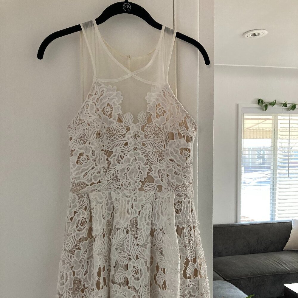 Francesca's White Lace Dress